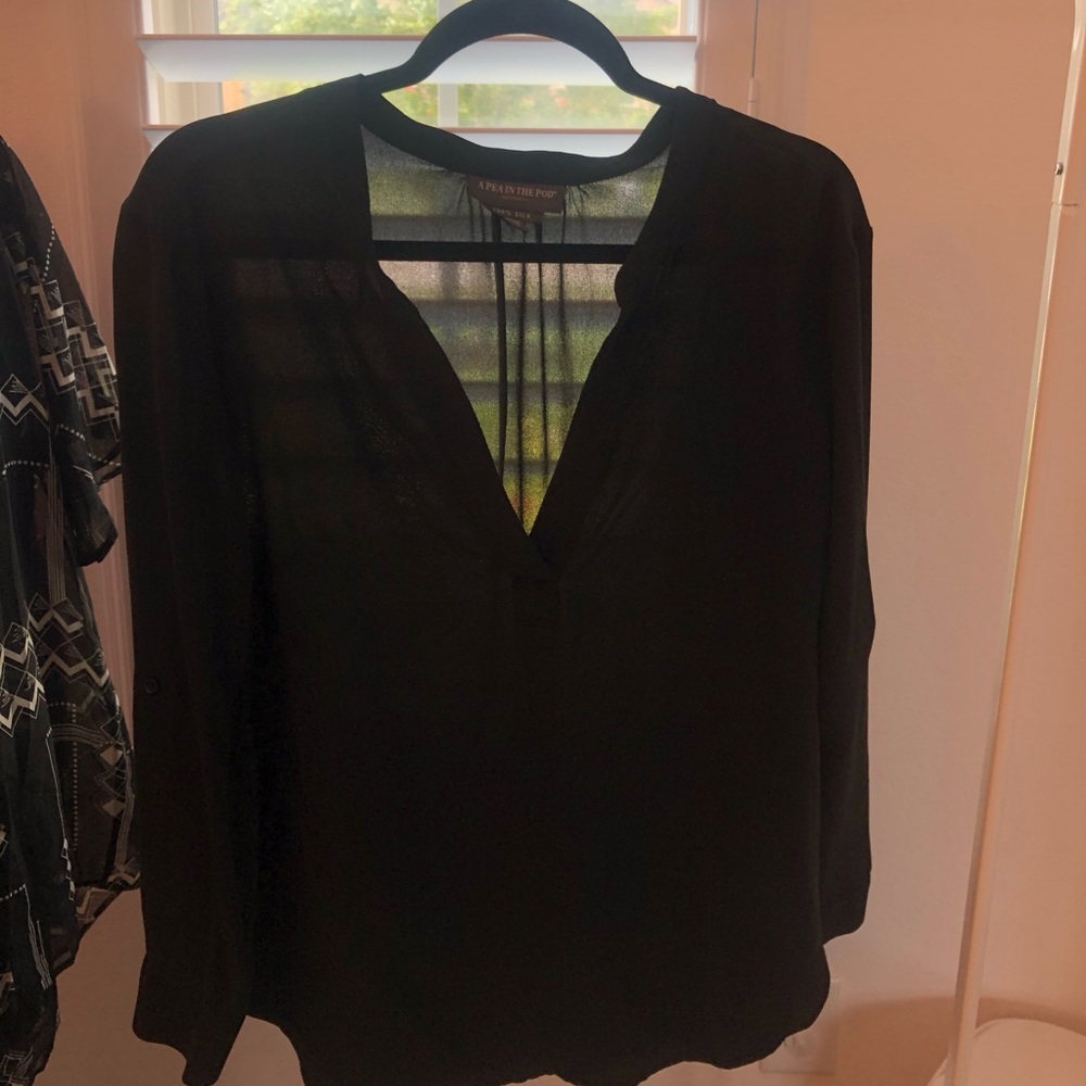 MATERNITY A Pea In The Pod silk Blouse